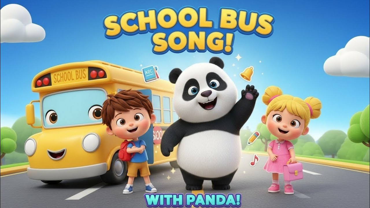 Panda School Bus Song 🚌 | Fun Learning Ride for Kids | Sing, Dance & Go to School!