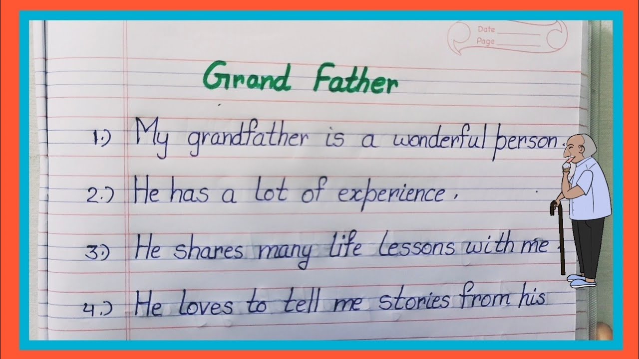 Grandfather/grandfather essay/essay on grandfather/10 lines on grandfather/@akshilearnspeech 