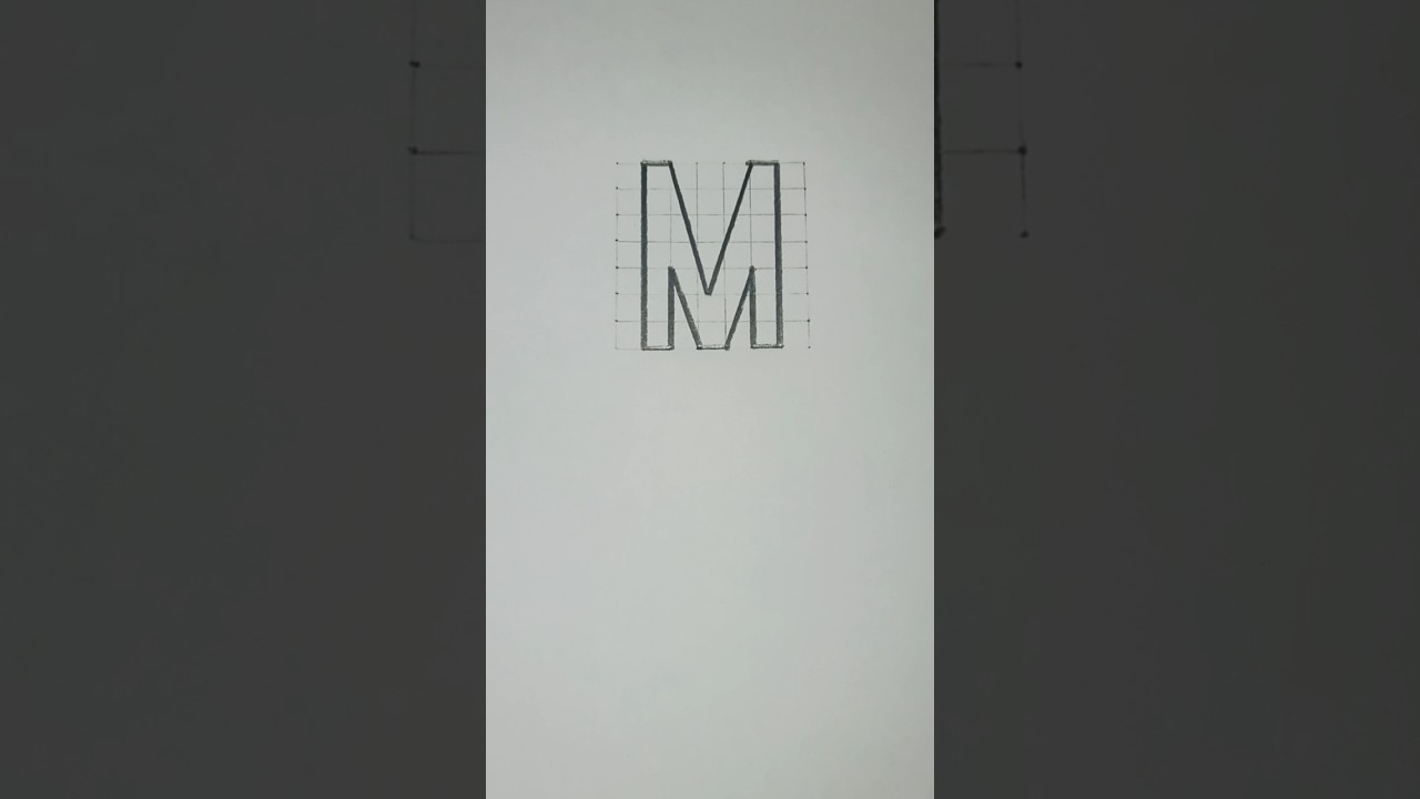 Double Stroke Vertical Capital Letters M #shorts #youtubeshorts #shortsvideo #lettering