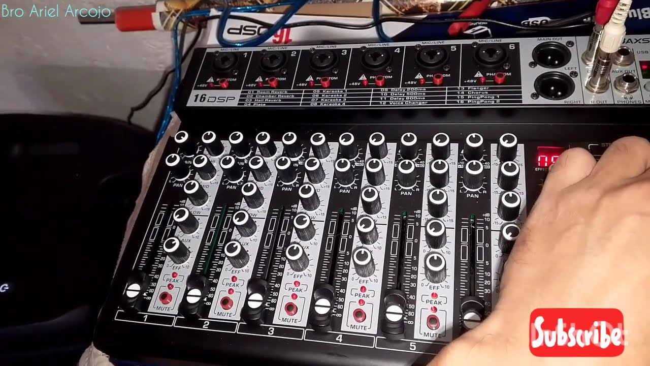 NEW BAXS 6 channel mixing console unboxing and testing...
