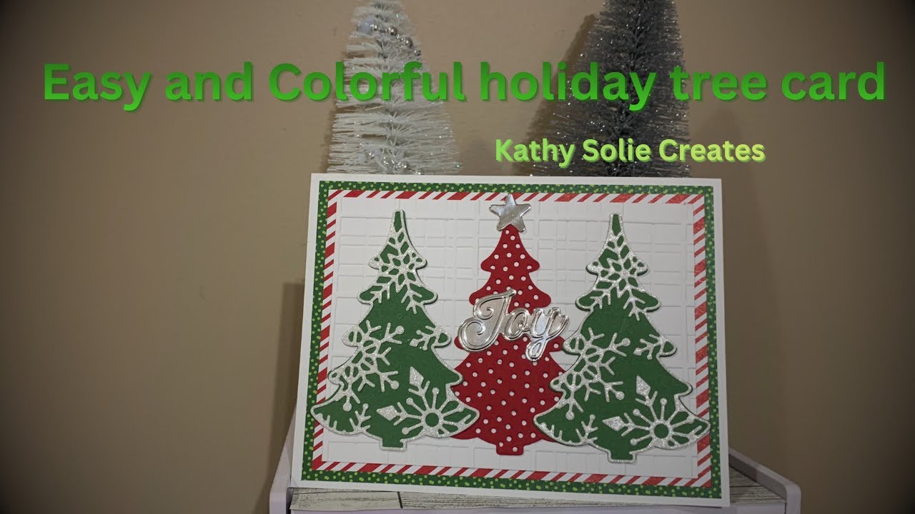Easy and fun Christmas card-decorative trees Stampin' Up