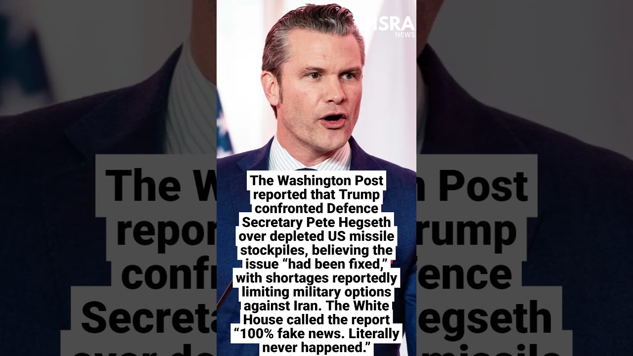 Trump-Hegseth Clash Over US Missile Shortage? White House Fires Back  #shorts #breakingnews #usa