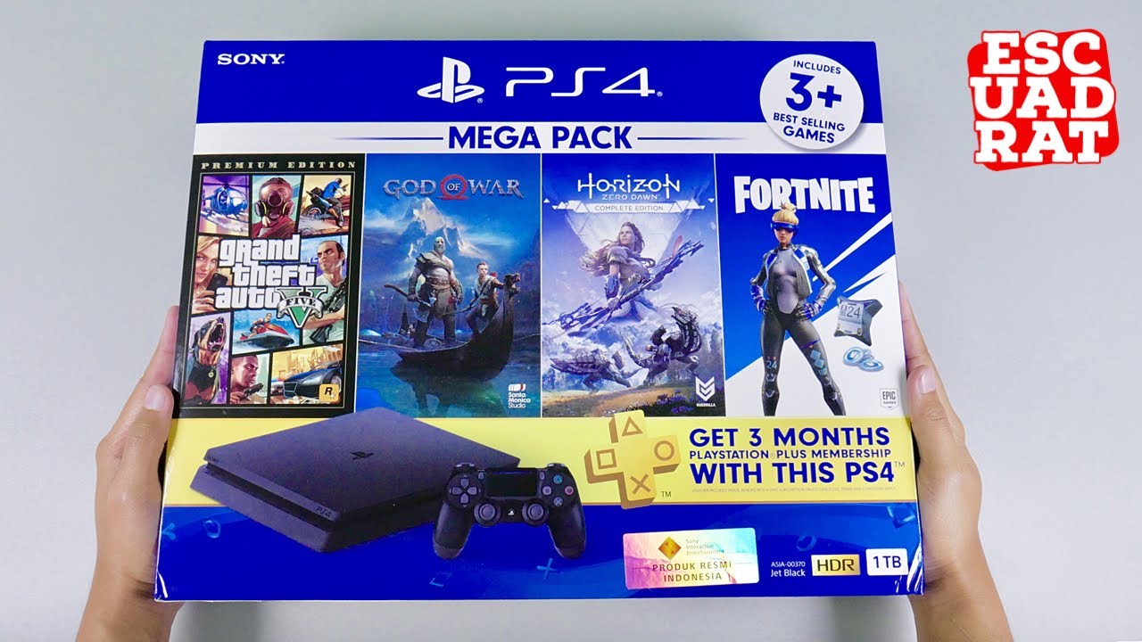 Распаковка PS4 Slim Megapack 2 Россия, Playstation 4 Slim 1 ТБ CUH-2218B Jet Black HDR