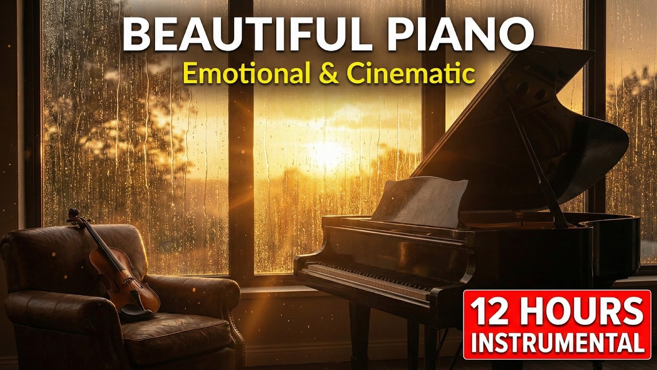 Beautiful Piano Music | 12 Hours Cinematic Emotional Background Music for Relaxation & Study