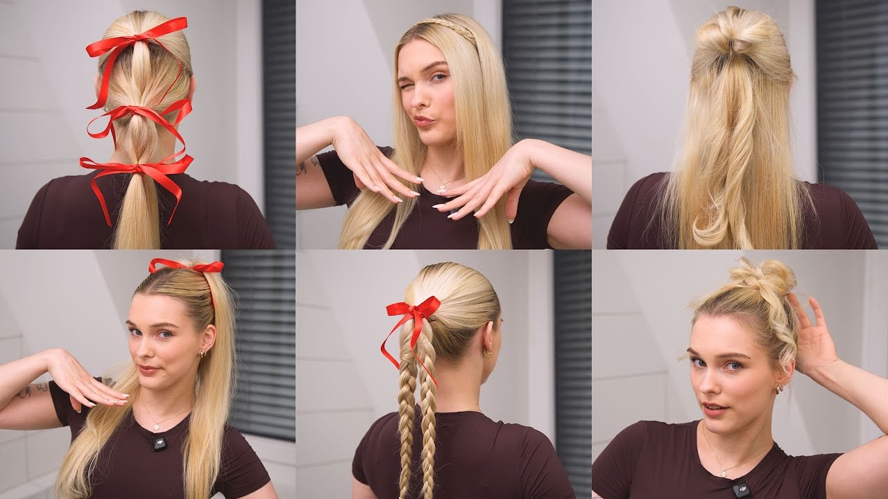CUTE & EASY HOLIDAY HAIRSTYLES | for christmas & new years 🎀💫