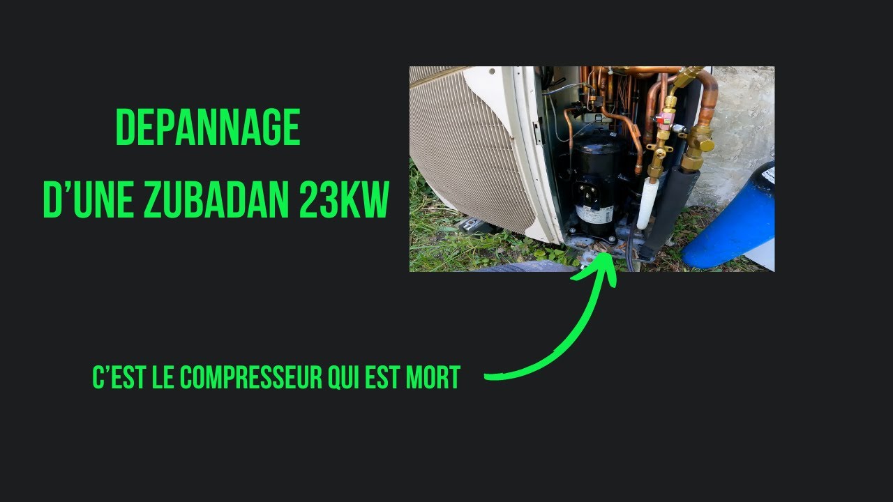 On change le compresseur d'une pompe à chaleur air-eau MITSUBISHI ZUBADAN