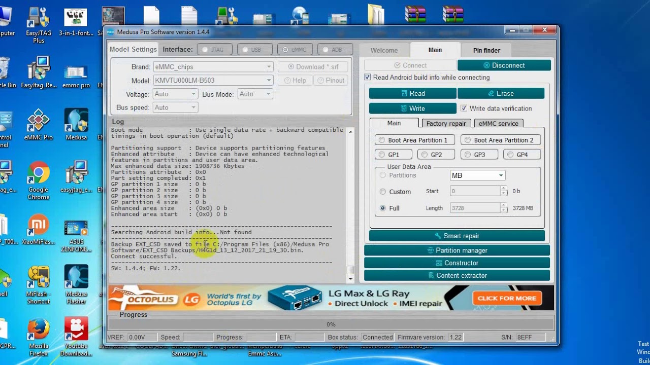 LG D295 ONLY Q-LOADER 9008 FIX BY EMMC  REPARTION WITH MEDUSA BY JIYAULHAQ
