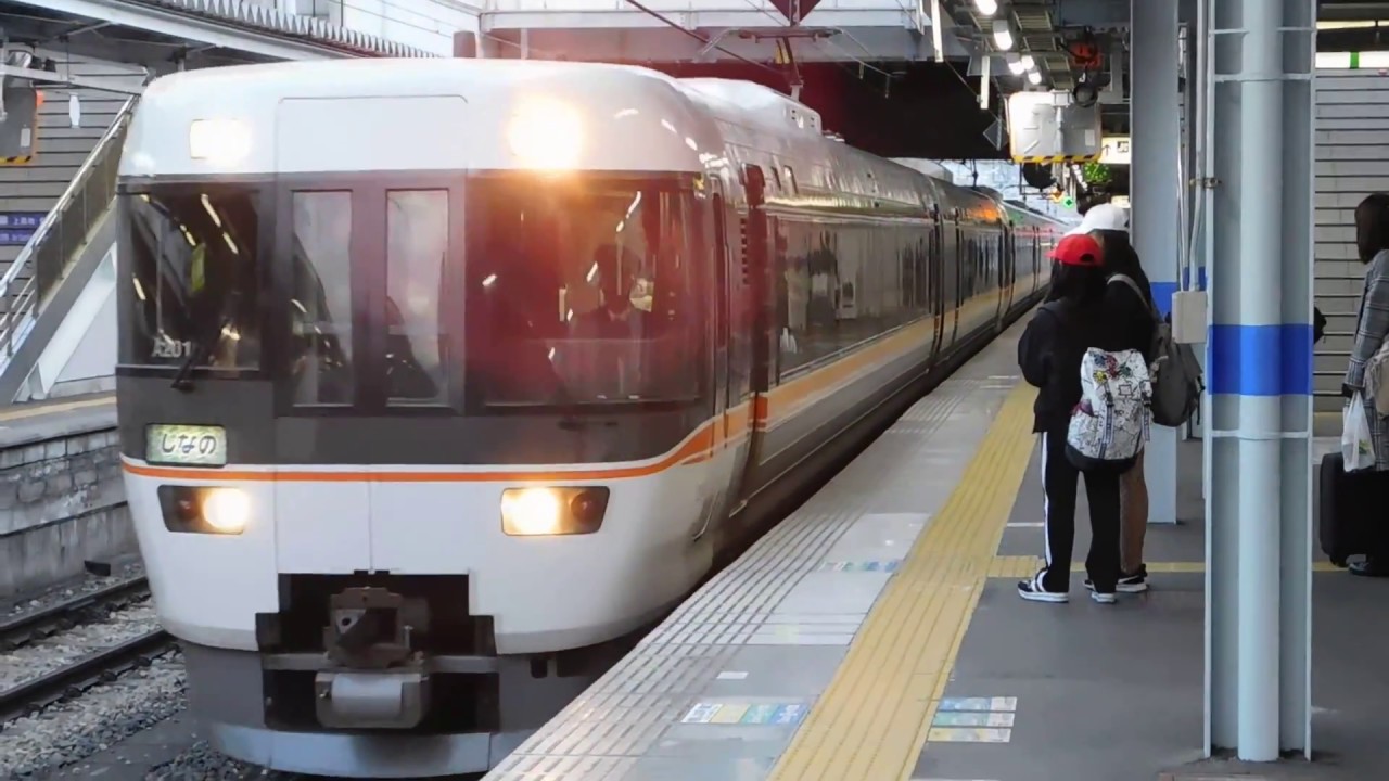 松本駅 特急しなの2号 入線・発車