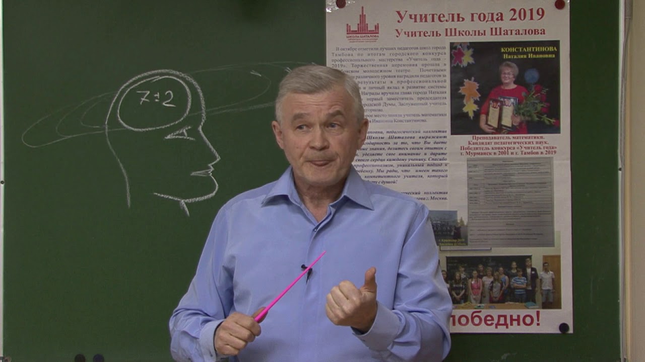 Методика Шаталова: Механизм понимания и его эффективность в обучении школьников (Виноградов С.Н.).