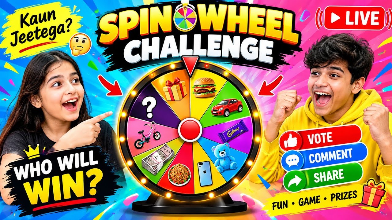 🎡 Spin the Wheel Challenge LIVE 🔥 | Food & Punishment Game 😱 | Funny Spin Wheel Challenge
