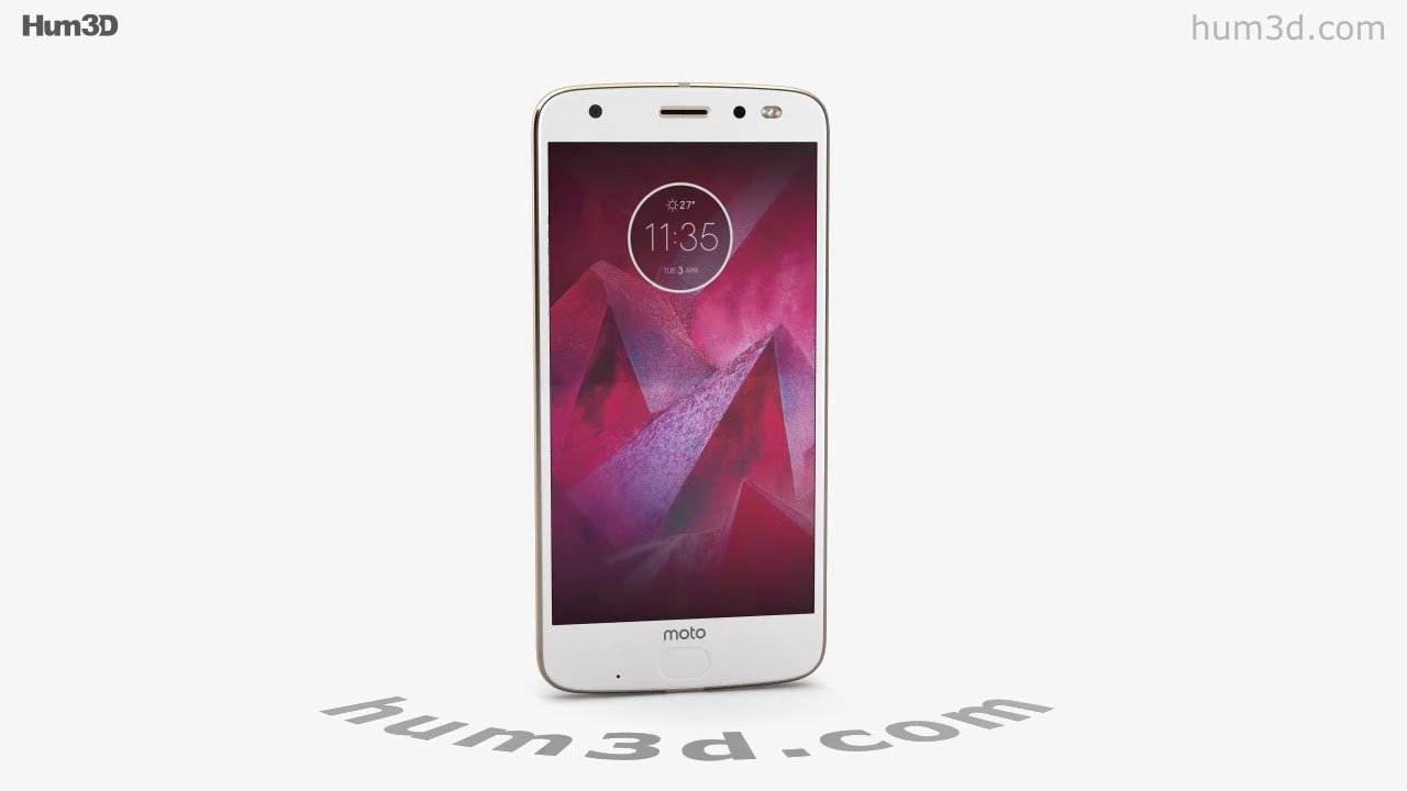 Motorola Moto Z2 Force Fine Gold 3D model by 3DModels.org