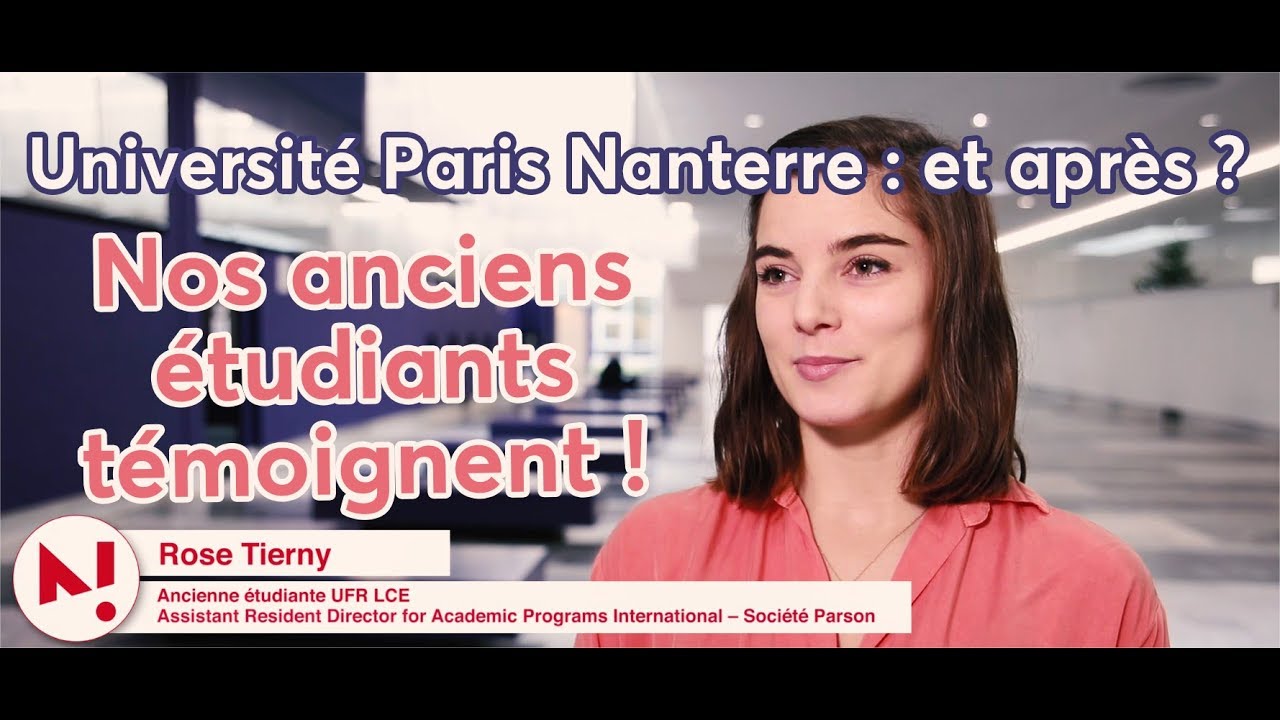 Université Paris Nanterre : et après ? Nos anciens étudiants témoignent !