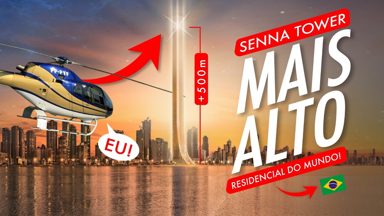 Fui de Helicóptero no SENNA TOWER - Única Maneira de ver a vista a 500 METROS DE ALTURA