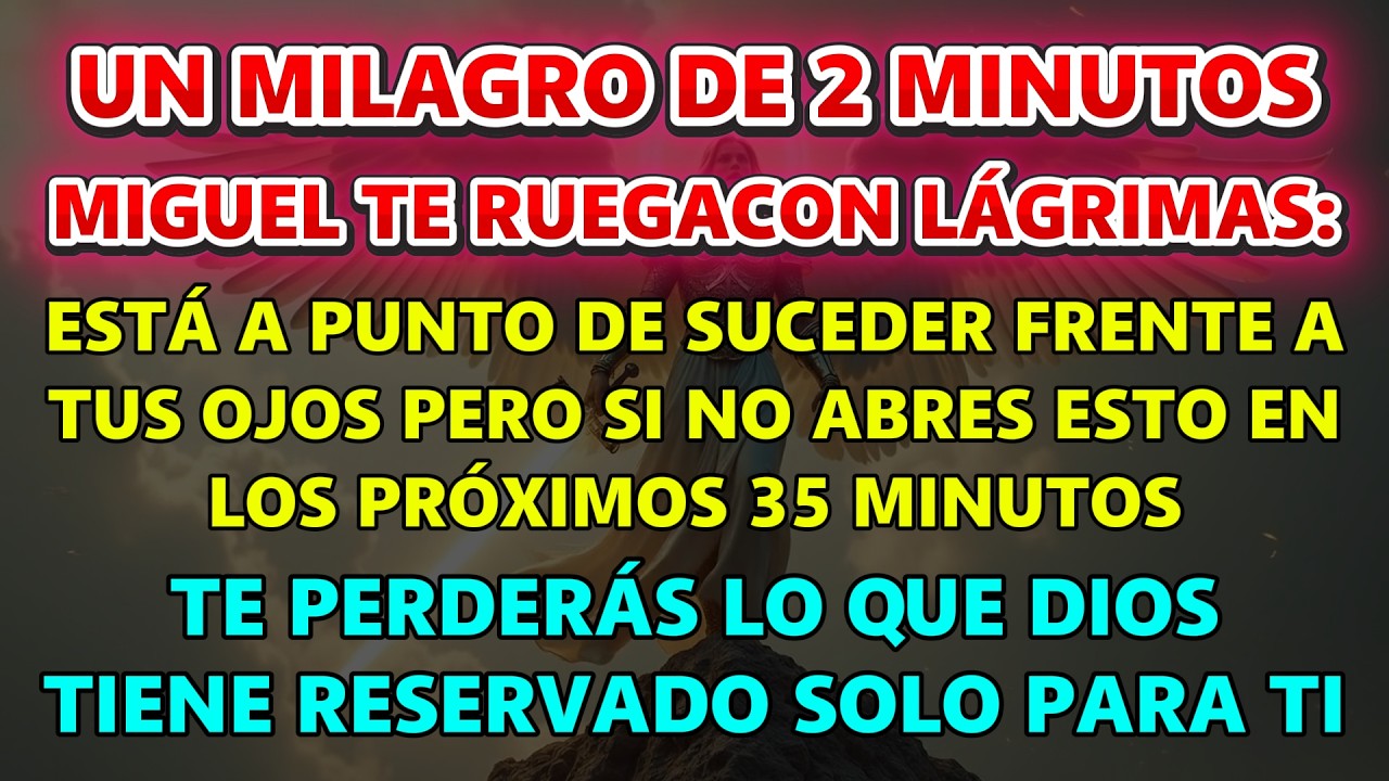Miguel te suplica entre lágrimas… un milagro de 2 minutos está por ocurrir ante tus ojos.