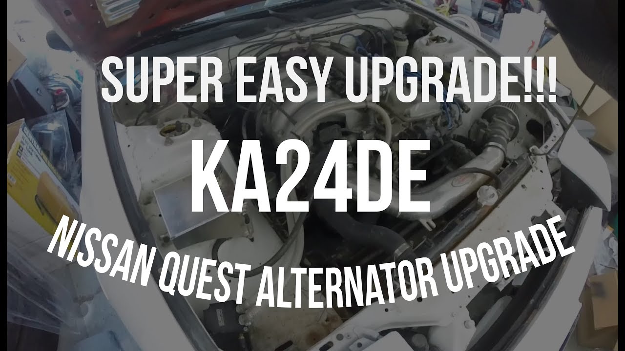 DIY 240sx KA24de 110 amp Quest Alternator Upgrade EASY!