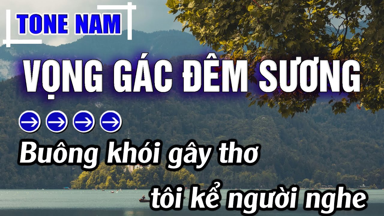 Vọng Gác Đêm Sương Karaoke Tone Nam Beat Mới | Karaoke Đăng Khôi