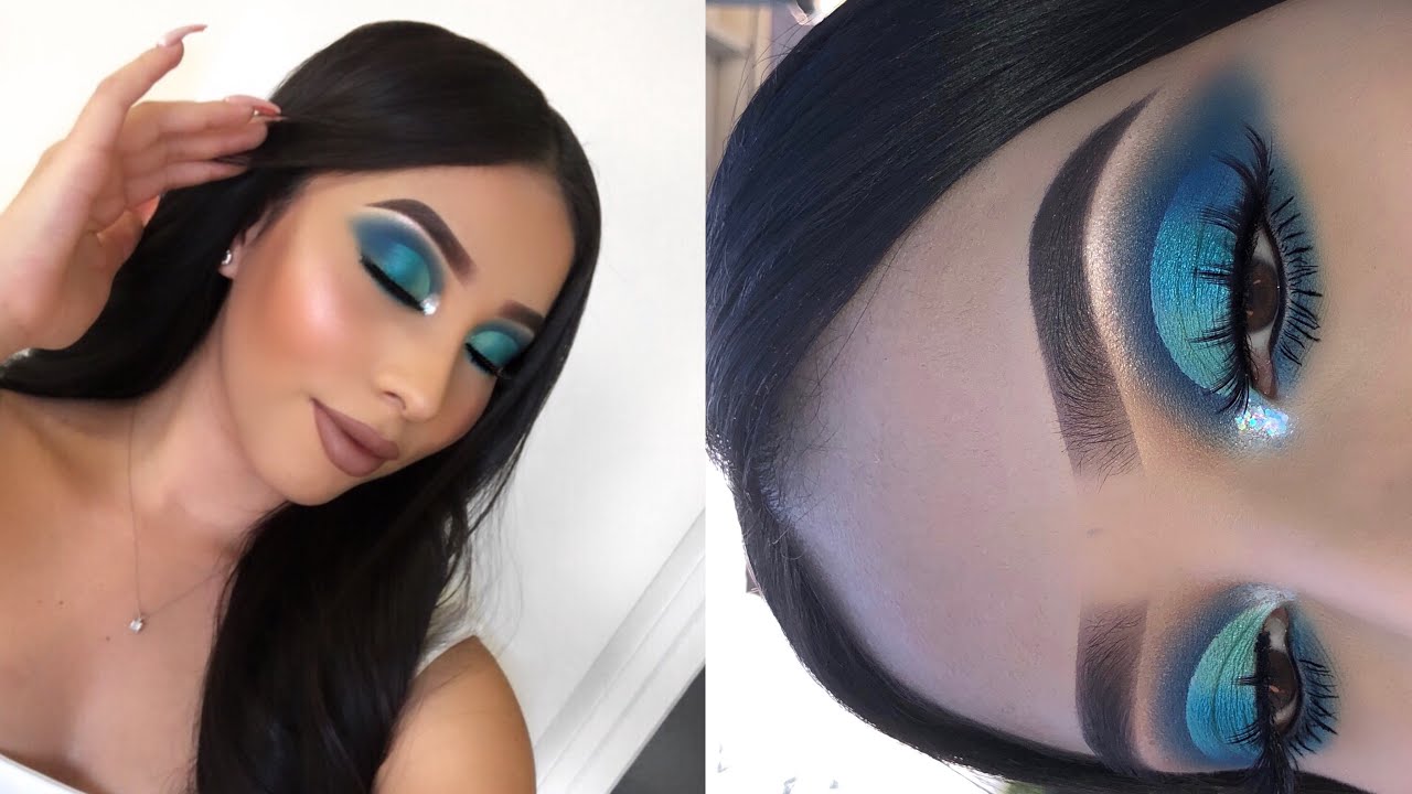 BLUE EYESHADOW LOOK 🦋💦| Jocy Reyes