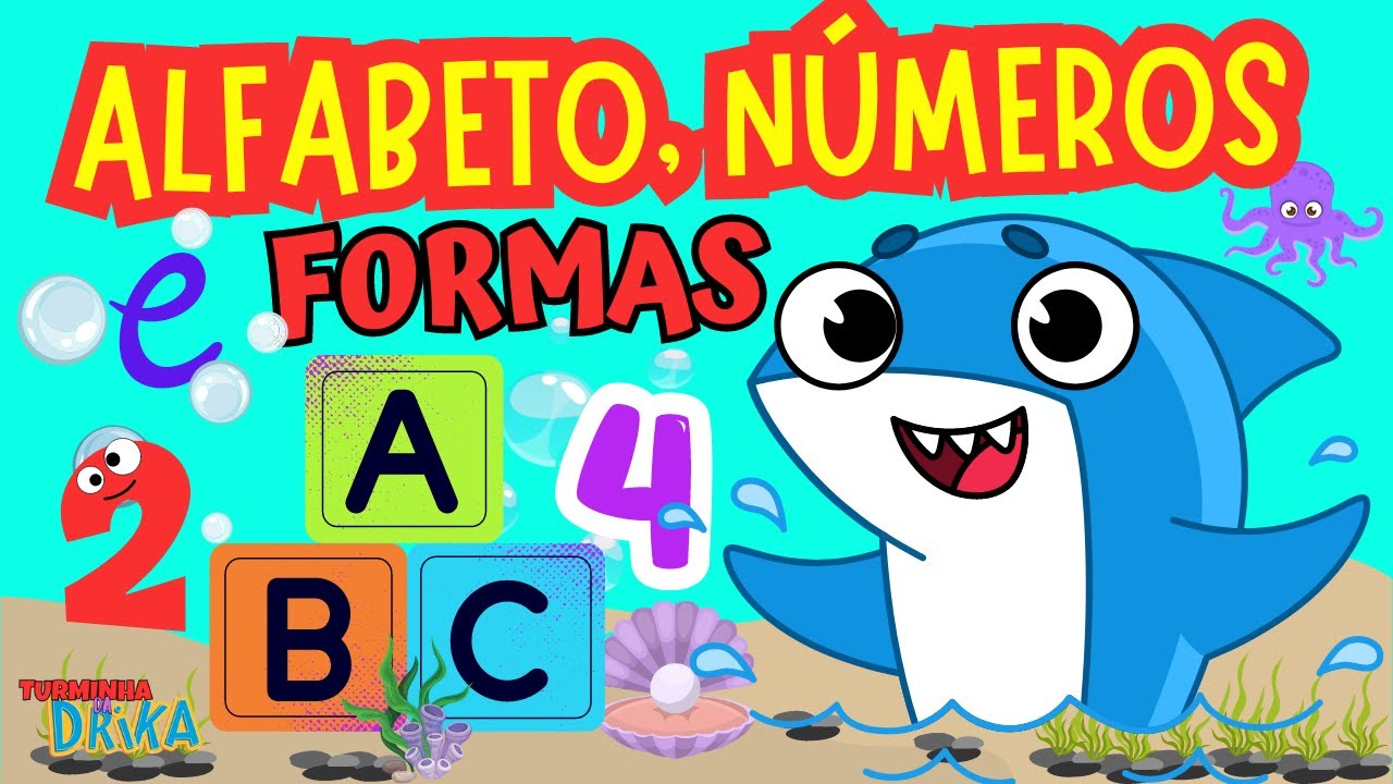 ALFABETO, NÚMEROS E FORMAS GEOMÉTRICAS! Vamos aprender coma turminha da Drika! Para crianças!