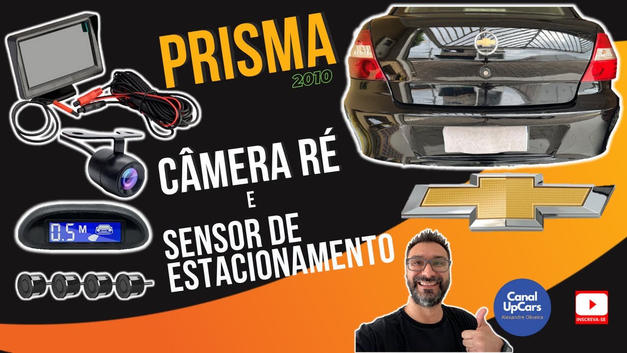 Como instalar câmera de ré e sensor de estacionamento Prisma Chevrolet