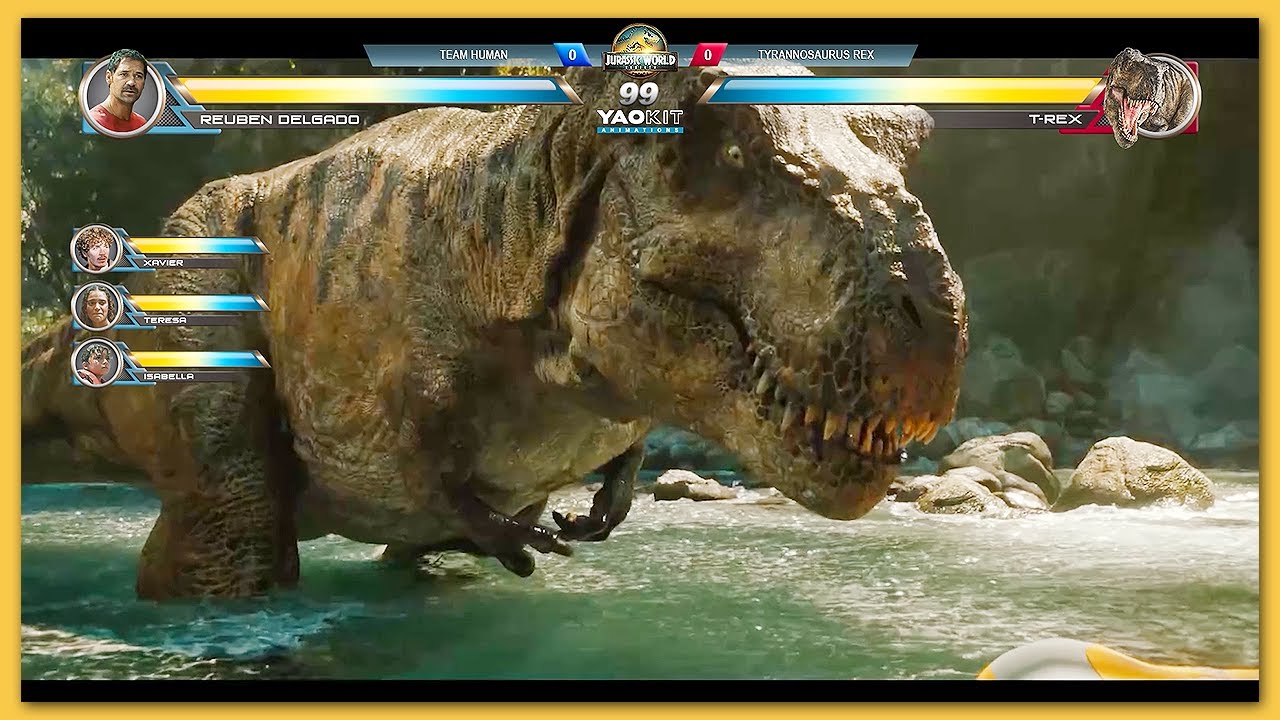 T-Rex River Chase with Healthbars | Concept Gameplay Video