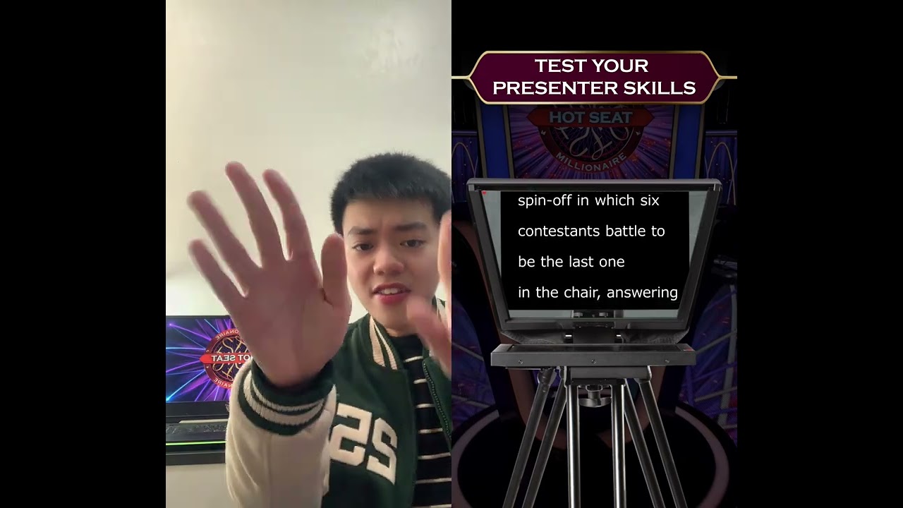 “Test my presenter skills” Challenge #millionairehotseat 