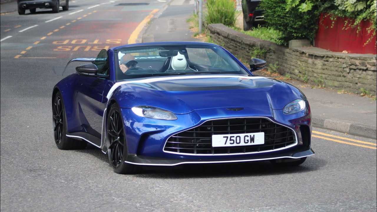 Supercars in Alderley Edge 2024 (GT12, 675LT, V12 Vantage Roadster, GT3 RS, Pista, Huracan x2…)