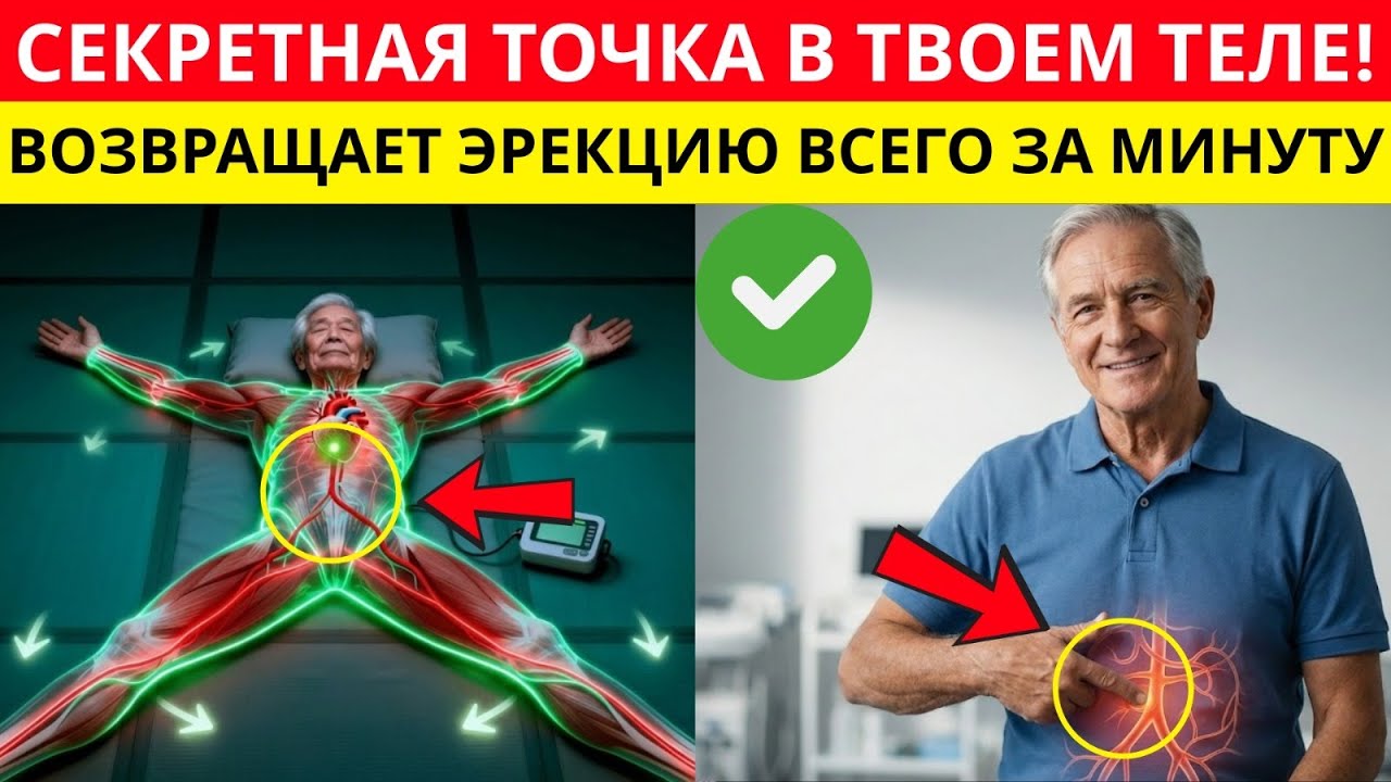 Одна точка в тазу, которая возвращает кровоток и мужскую энергию после 50