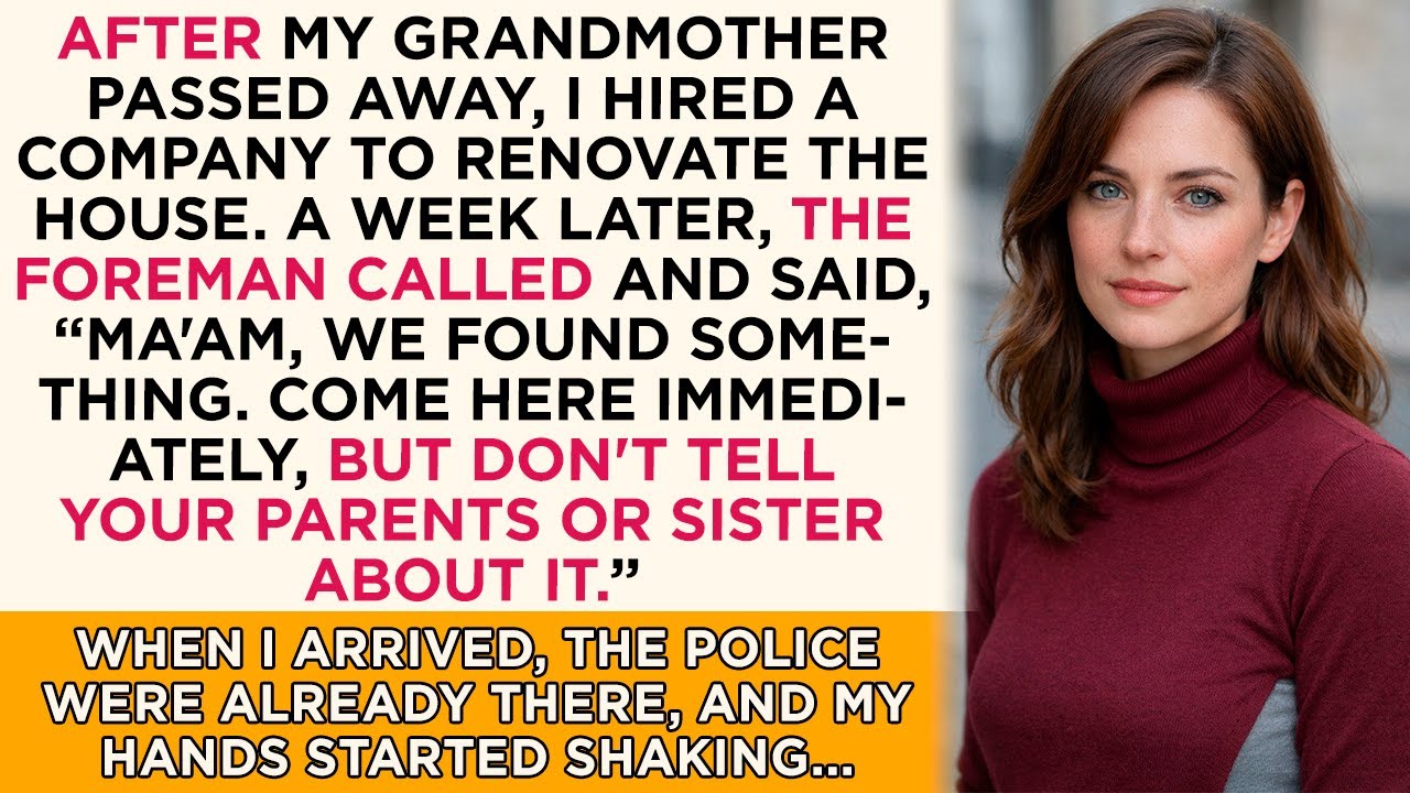 After my grandmother passed away, I hired a company to renovate the house...