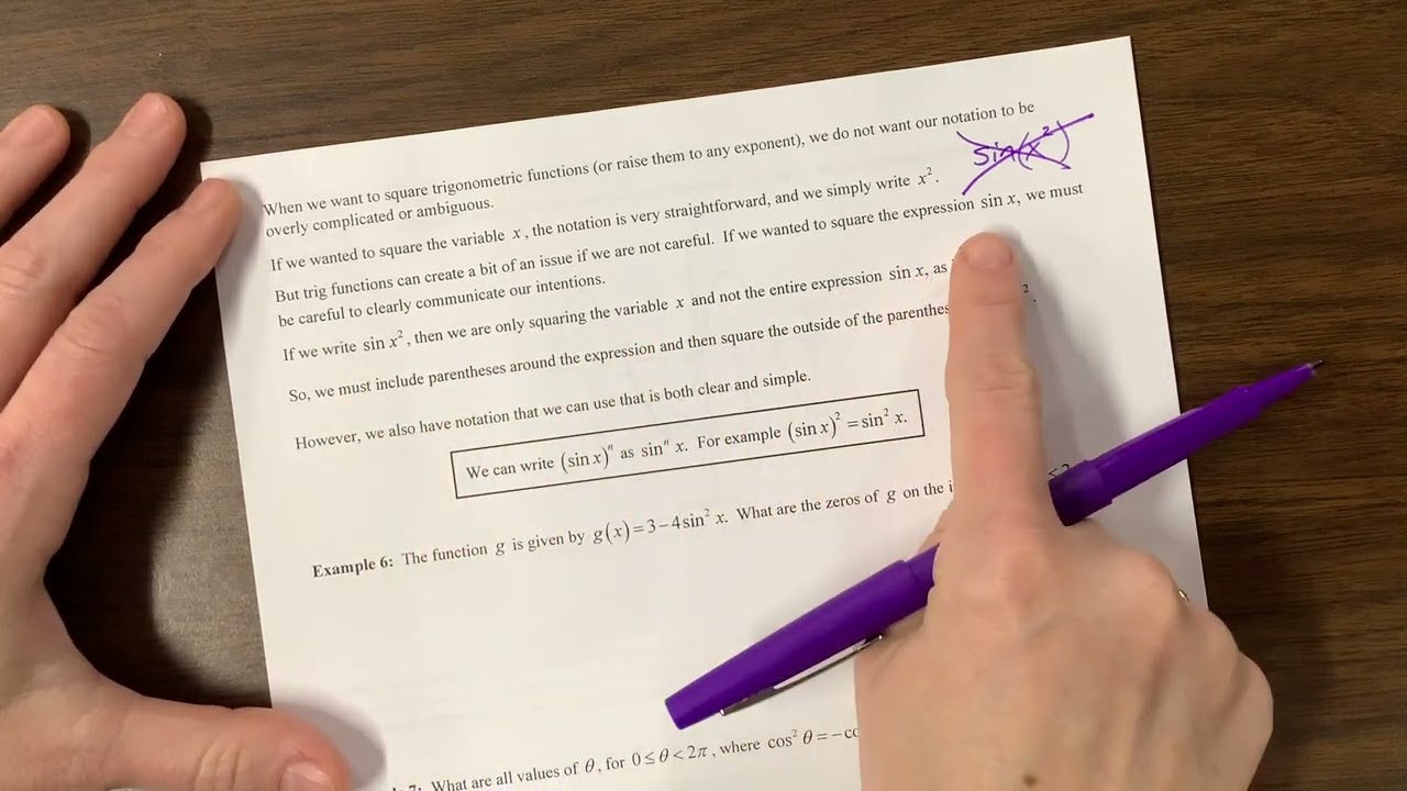 AP PreCal 3.10 Trig Equations (version 2)