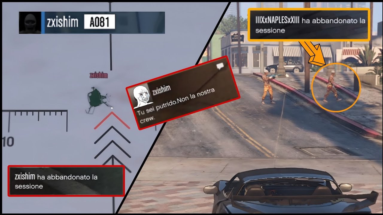 UMILIO UNA CREW DI CHEATERS ITALIANI SU GTA ONLINE [ Parte 2]
