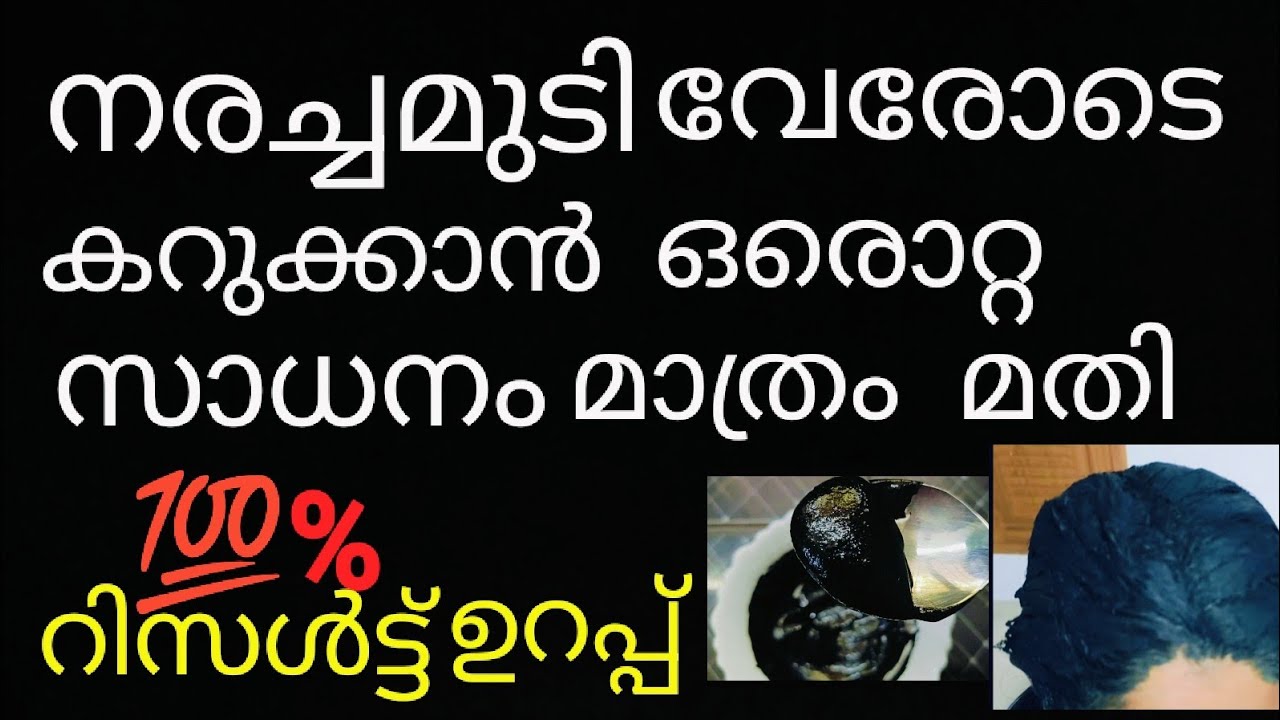 നരച്ചമുടികട്ടക്കറുപ്പാക്കാൻഈ ഒരൊറ്റസാധനംമാത്രംമതി/Natural hairdye/beast home remedy for grayhair/dye
