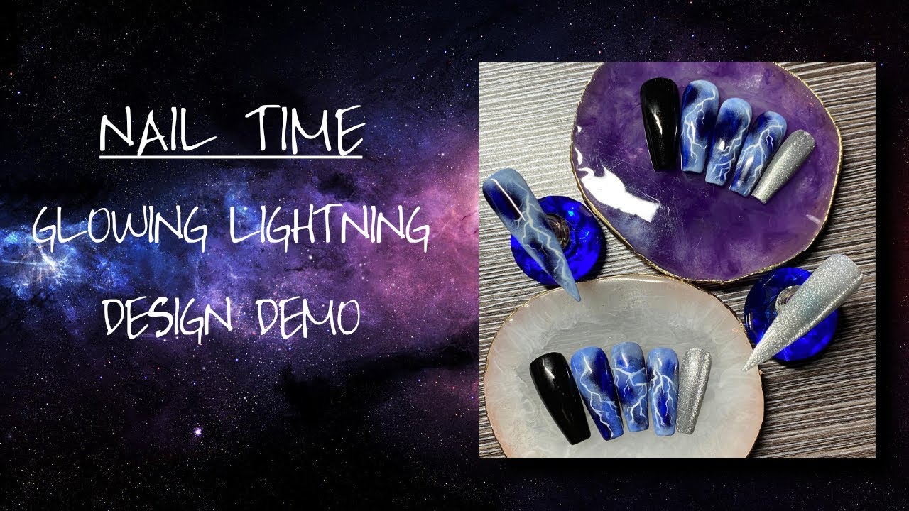 Glowing Lightning Design | NAIL TIME