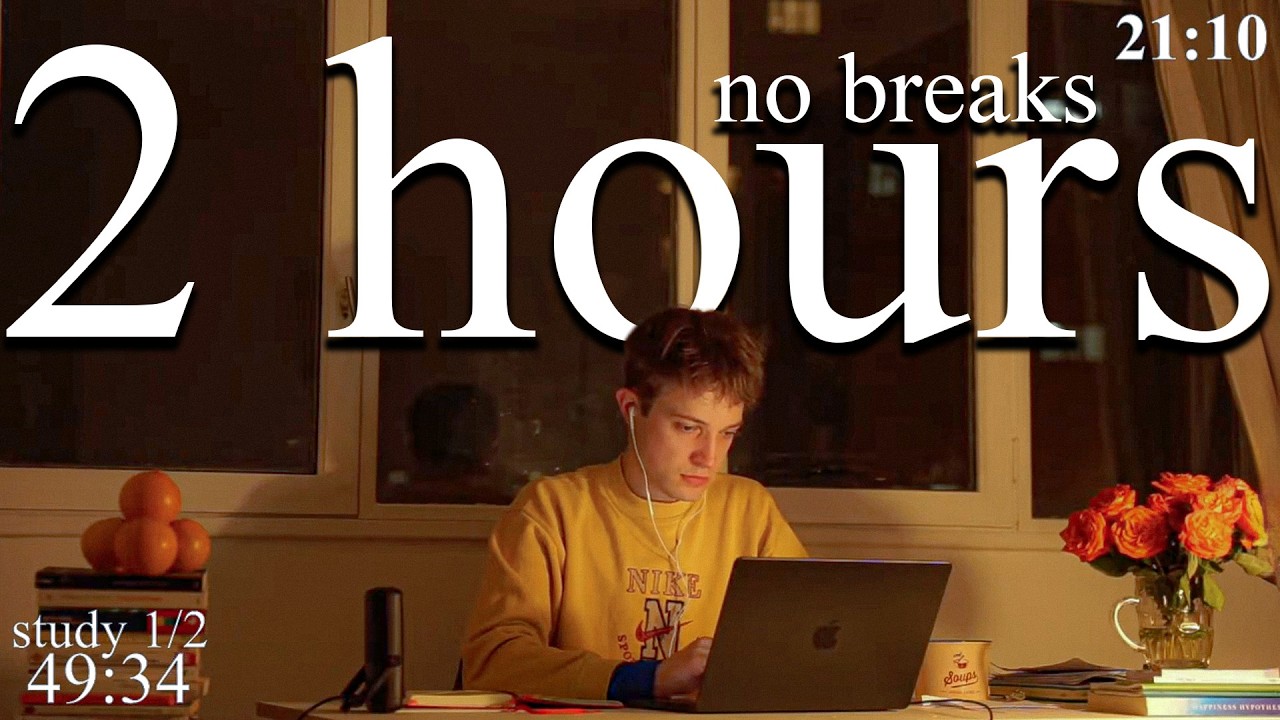 LIVE | 2-HOUR study with me WITHOUT BREAKS 📚⛈️ rain & thunder sounds