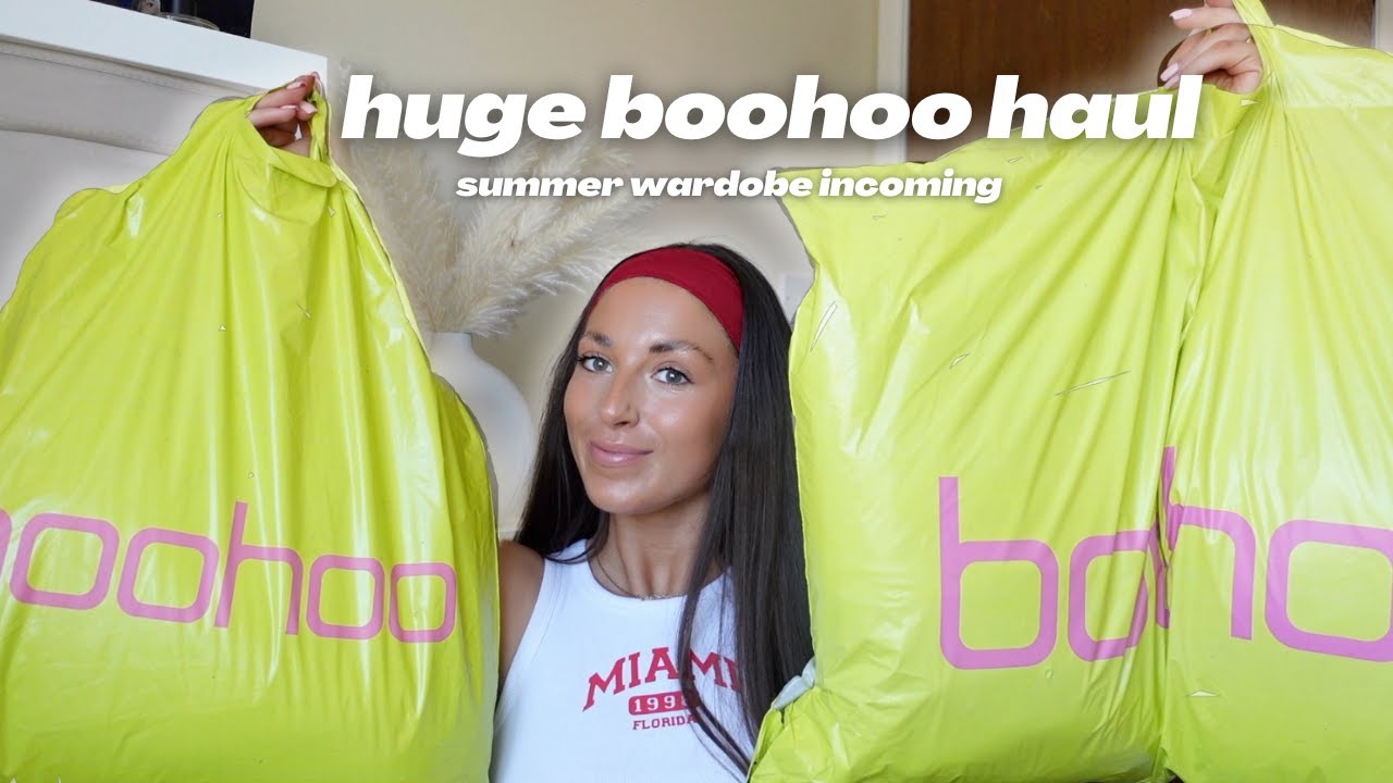 *HUGE* NEW IN BOOHOO HAUL! SUMMER STAPLES, SWIMWEAR, HOLIDAYWEAR | try on june 2023