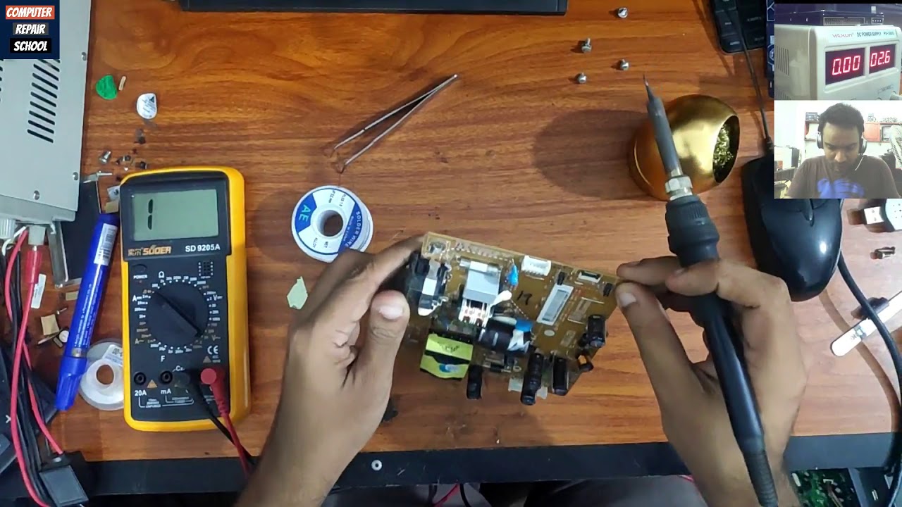 How to repair no power monitor sinhala (LG flatron xc91p) | Electronic repair sinhala