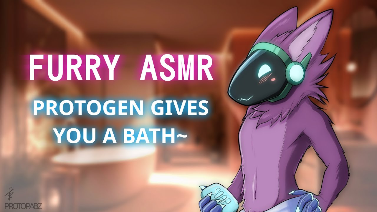 [Furry ASMR] Protogen gives you a shower and cleans you~ (Scrubbing and rubbing fur noises)