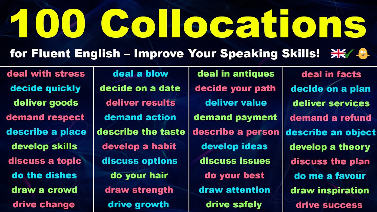 100 Collocations for Fluent English – Improve Your Speaking Skills!