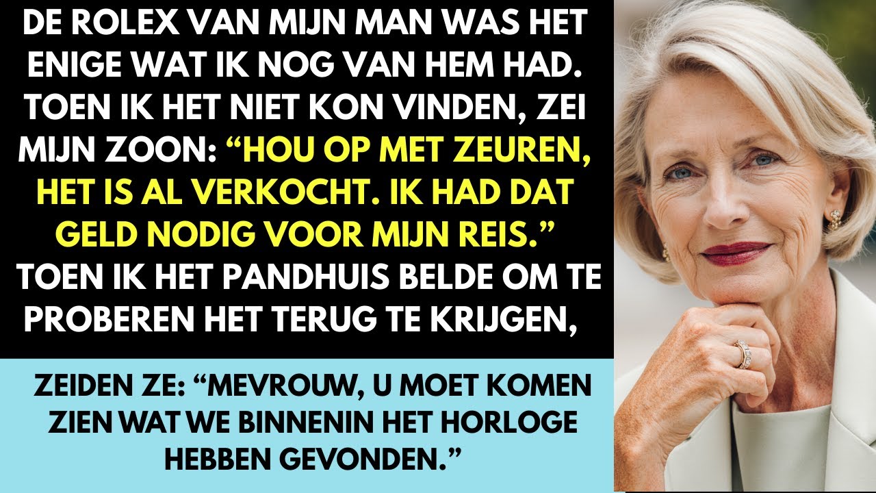 Ze verkochten de Rolex van mijn overleden man voor luxe vakantie – de pandjesbaas belde mij terug