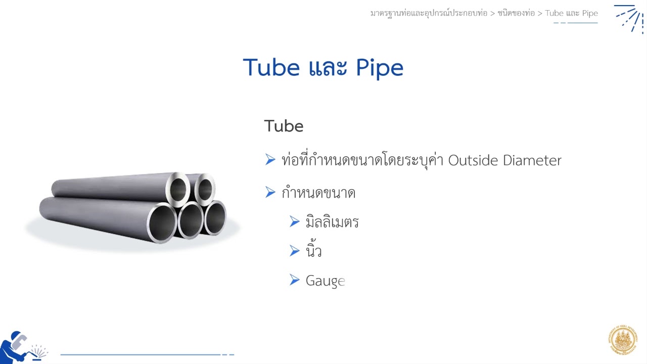 โมดูล9ท่อและอุปกรณ์ประกอบท่อ หัวข้อ1มาตรฐานท่อและอุปกรณ์ประกอบท่อ
