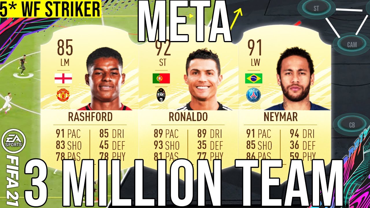 BEST META 3 MILLION COIN TEAM (5* SKILL MOVES) SQUAD BUILDER TO GET MORE WINS! FIFA 21 ULTIMATE TEAM