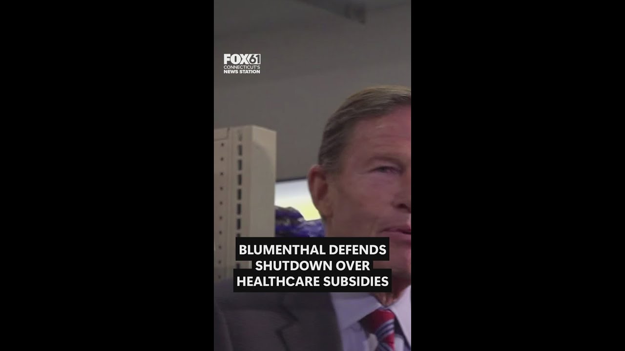 Sen. Blumenthal defends shutdown for ACA subsidies