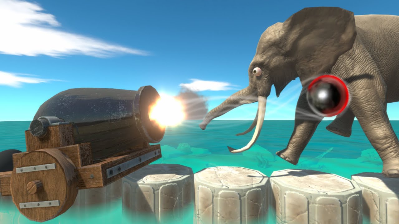 Who can escape from the deadly Cannon? - Animal Revolt Battle Simulator
