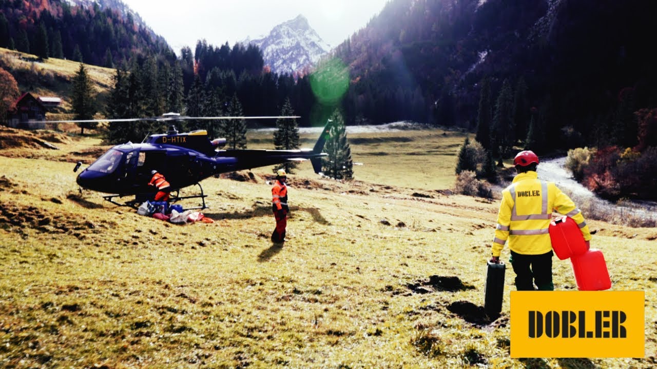 DOBLER Hochbau - Warum einen Kran, wenn man auch fliegen kann