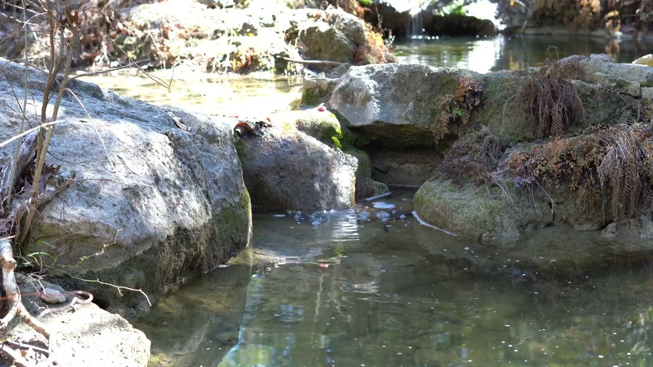 3 Hours Lazy Afternoon Creek Sounds | Gentle Waterfall for Sleep, Study, Focus & Relaxation (4K)