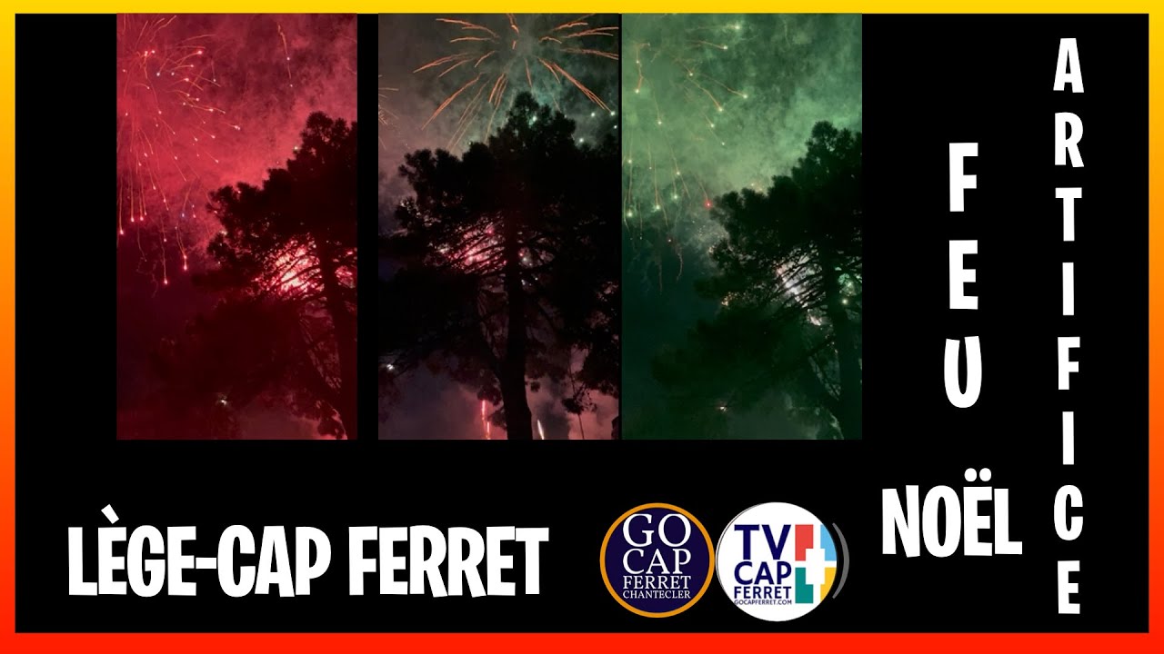 FEU D'ARTIFICE DE NO&Euml;L AU CAP FERRET MIMBEAU PLAGE by SILEX!