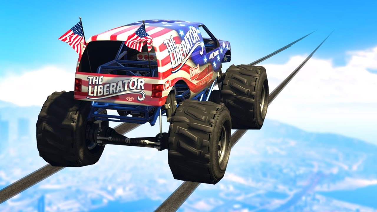 IMPOSSIBLE MONSTER TRUCK CHALLENGE! (GTA 5 Funny Moments)