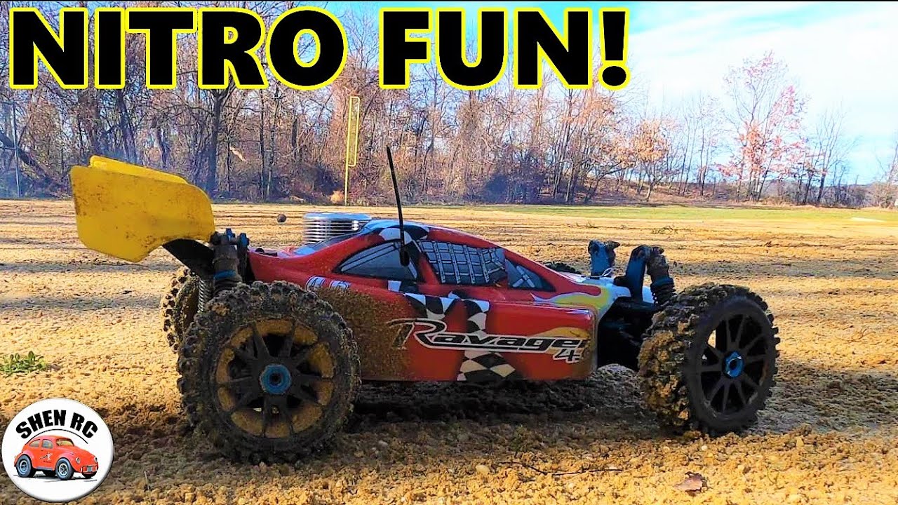 NITRO RC Ofna 1/8 Buggy is FUN no electric rc can do this!