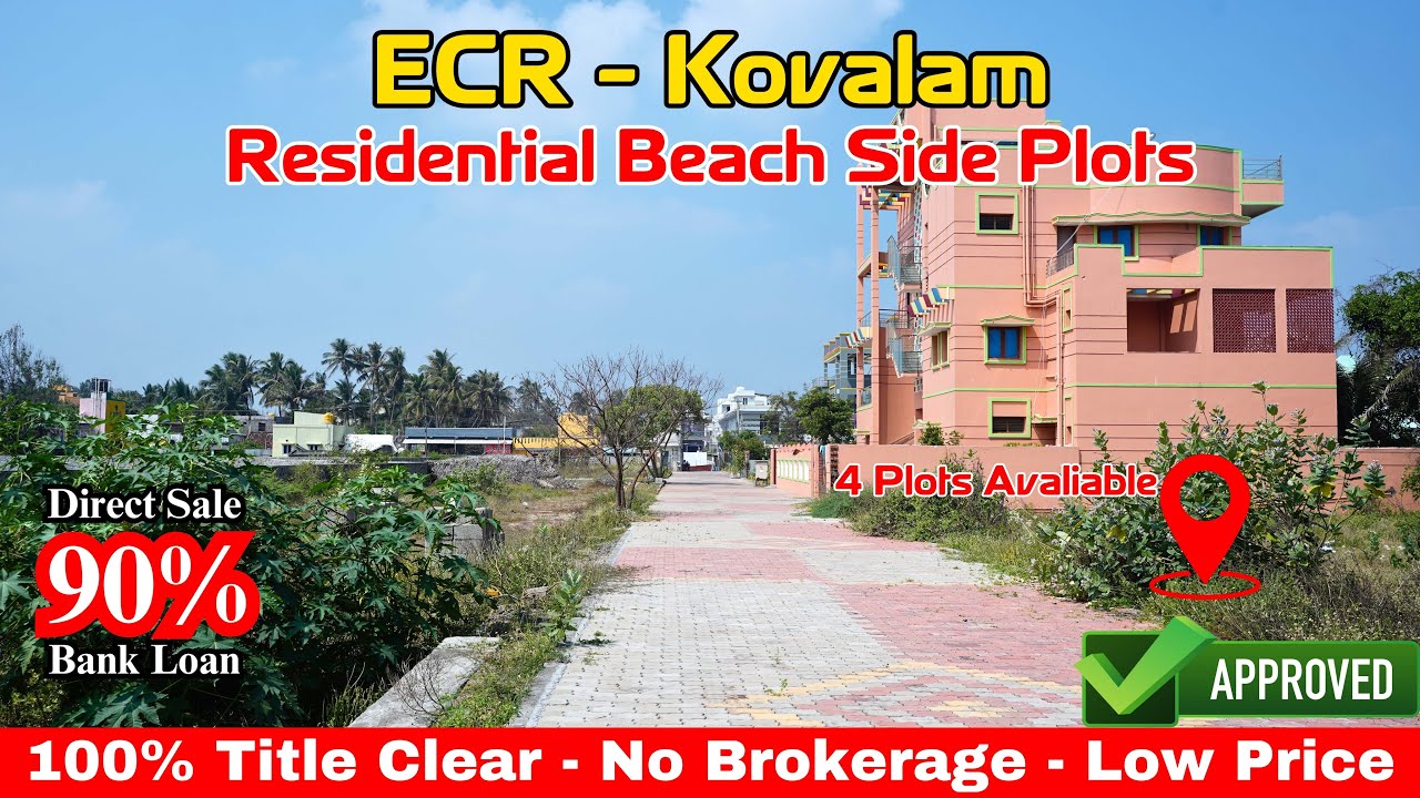 🏘️⛪Chennai ECR Beach Side Plots💥Kovalam✨300 Meter Beach🏖️| 100% Title Clear😍Low Price #kovalam