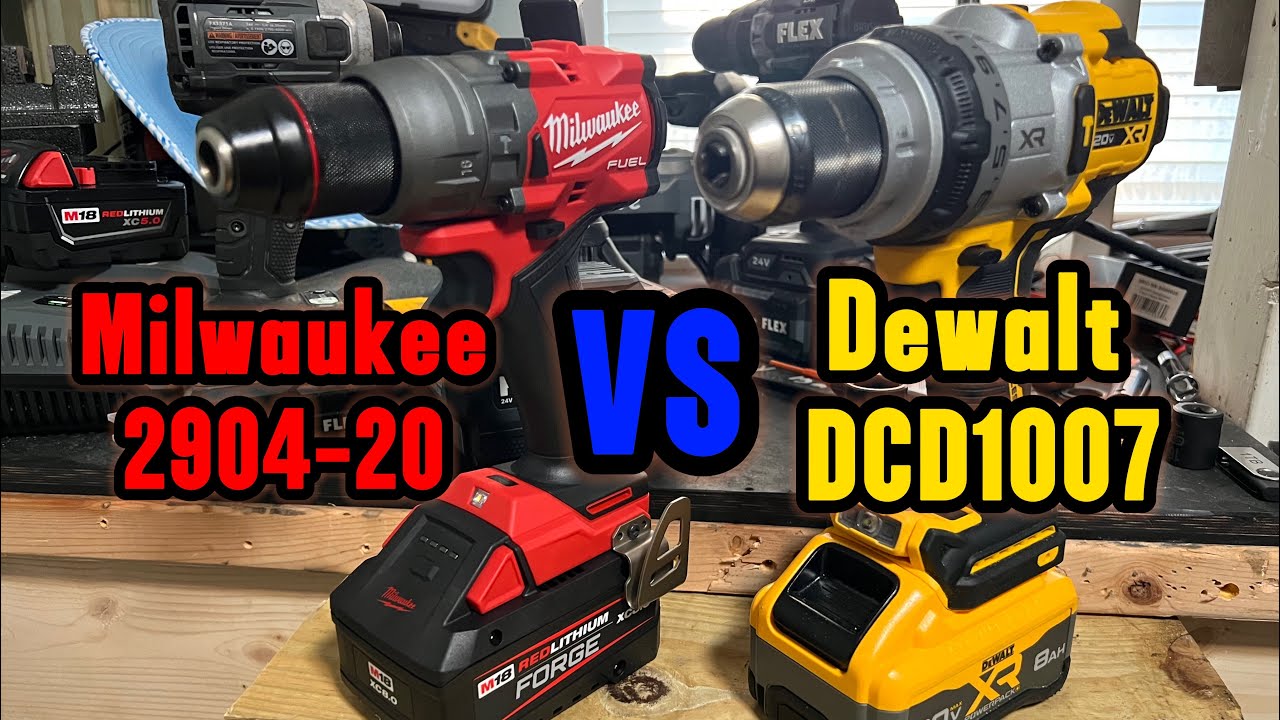 Milwaukee против DeWalt: какая дрель победит? Противостояние 2904-20 и DCD1007