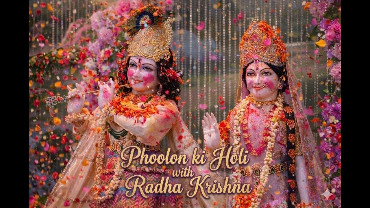 Phoolo ki Holi  with Radha Krishna l Braj Ras l Radha Krishna Temple of Dallas